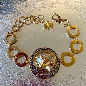 ❤️ Elephant link bracelet rhinestones
